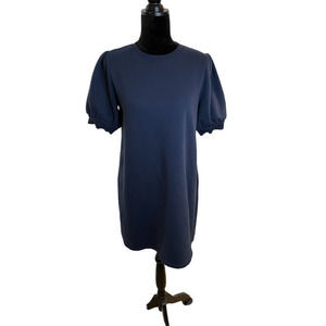 Free Assembly Sz. Medium Puff Shoulder Dress Navy